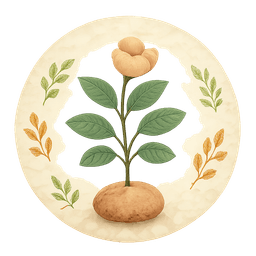 Blühende Pflanze auf einem Bachstein